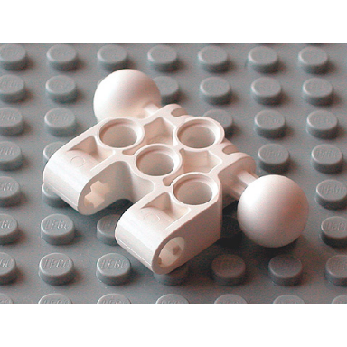 white bionicle vahki torso lower section with 2 ball joint and 4 pin holes