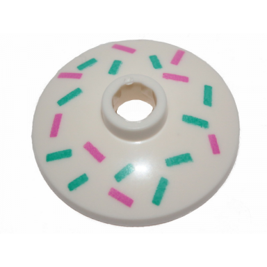 white dish 2 x 2 inverted radar with medium azure and pink short lines topping pattern