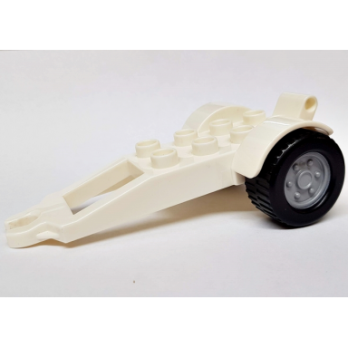 white duplo trailer with frame and 2 x 4 studs