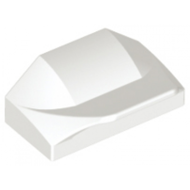white slope curved 1 x 2 x 2 3 wing end