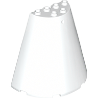 white cone half 8 x 4 x 6