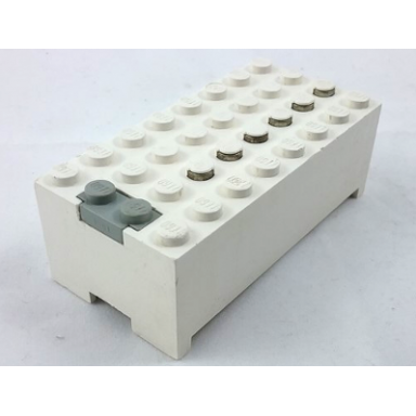 white electric 9v battery box small without battery cover