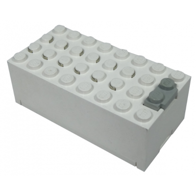 white electric 9v battery box small assembly