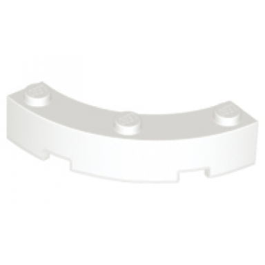 white brick round corner 4 x 4 macaroni with 3 studs
