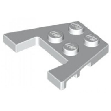white wedge plate 3 x 4 with stud notches