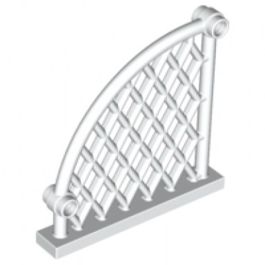 white net plastic 6 x 1 x 5 lattice curved