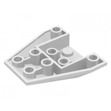 white wedge 4 x 4 triple inverted with connections between 2 studs