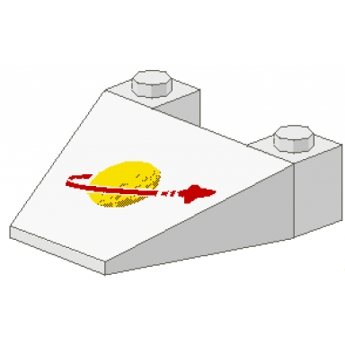 white wedge 4 x 4 taper with classic space pattern