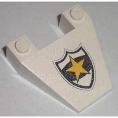 white wedge 4 x 4 taper with police yellow star badge pattern