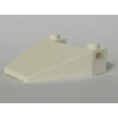 white wedge 4 x 4 taper with japanese flag pattern on both sides stickers - set 4032-5