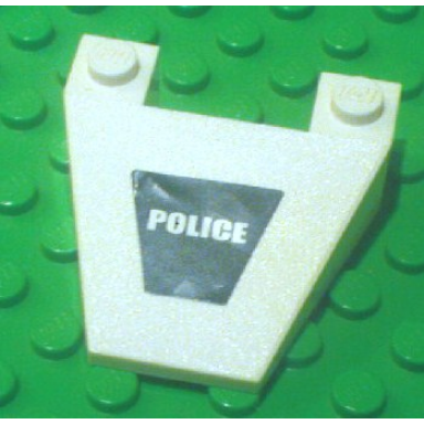 white wedge 4 x 4 taper with white police on black background pattern sticker - set 7237
