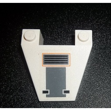 white wedge 4 x 4 taper with sw snowspeeder vent pattern sticker - set 7666