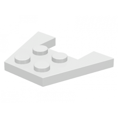 white wedge plate 3 x 4 without stud notches