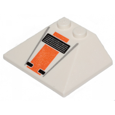 white slope 45 3 x 4 double 33 with sw snowspeeder front with vent pattern