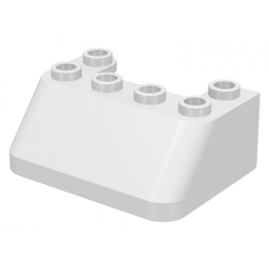 white windscreen 3 x 4 x 1 1 3 with 6 studs on top