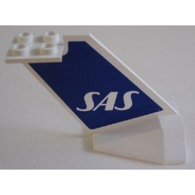 white tail wedge with sas logo pattern on both sides stickers - set 4032-2