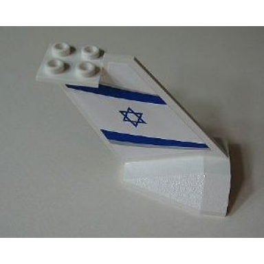 white tail wedge with el al logo pattern on both sides stickers - set 4032-3