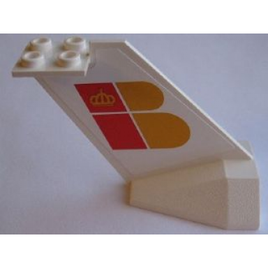 white tail wedge with iberia logo pattern on both sides stickers - set 4032-4