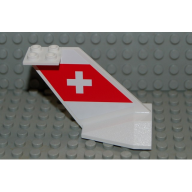 white tail wedge with swiss air logo pattern on both sides stickers - set 4032-8