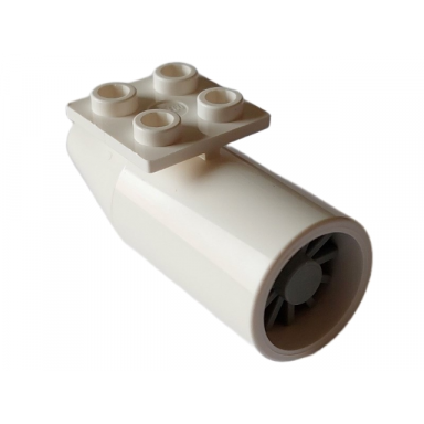 white engine smooth large 2 x 2 thin top plate with light gray center 4868b 4869