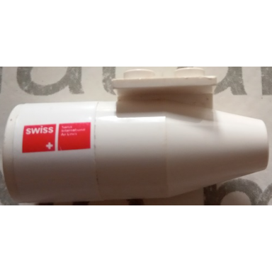 white engine smooth large 2 x 2 thin top plate with swiss air logo pattern model left side sticker - set 4032-8