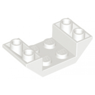 white slope inverted 45 4 x 2 double with 2 x 2 cutout