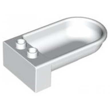 white duplo furniture bathtub