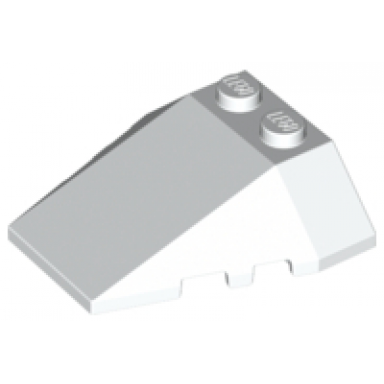 white wedge 4 x 4 triple with stud notches