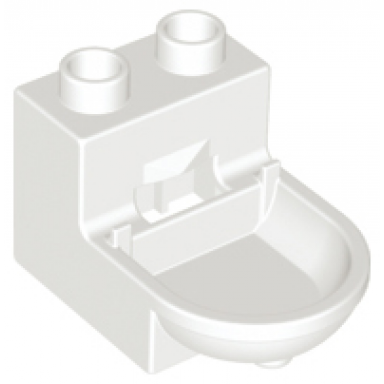 white duplo furniture toilet