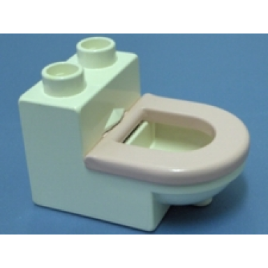 white duplo furniture toilet with pink seat 4911 4912