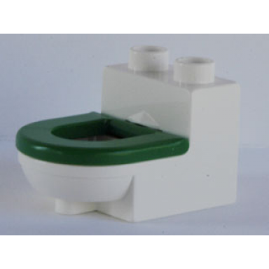 white duplo furniture toilet with green seat 4911 4912