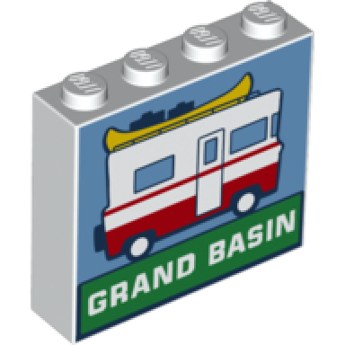 white brick 1 x 4 x 3 with camper van and grand basin pattern