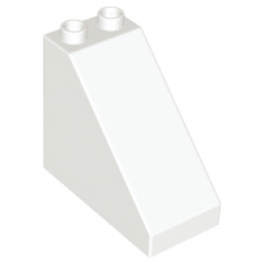 white duplo brick 4 x 2 x 3 slope
