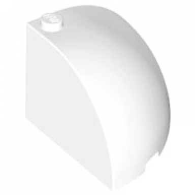 white brick round corner 4 x 4 x 2 2 3 dome top
