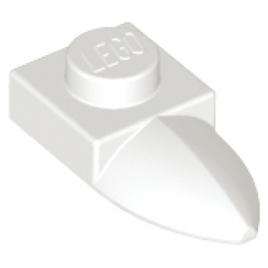 white plate modified 1 x 1 with tooth horizontal