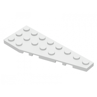 white wedge plate 8 x 3 pentagonal right