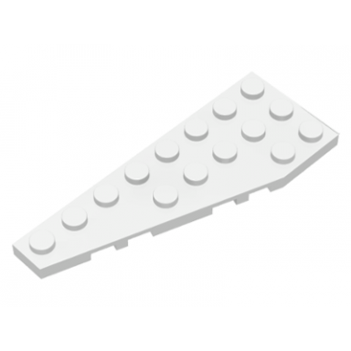 white wedge plate 8 x 3 pentagonal left