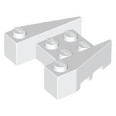 white wedge 3 1 2 x 4 with stud notches
