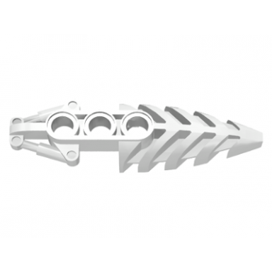 white bionicle foot visorak with 3 pin holes