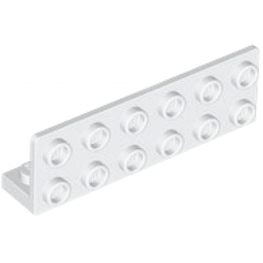 white bracket 1 x 6 - 2 x 6 inverted with 1 x 4 cutout