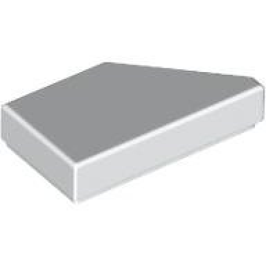 white tile modified 1 x 2 wedge left