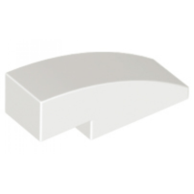 white slope curved 3 x 1