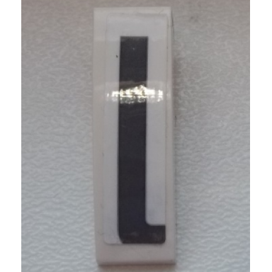 white slope curved 3 x 1 with dark bluish gray markings pattern model right side sticker - set 75876