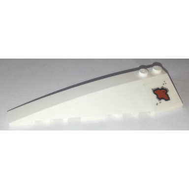 white wedge 10 x 3 left with rust spot pattern sticker - set 10274