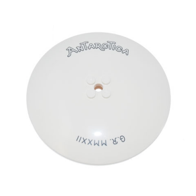 white dish 10 x 10 inverted radar - solid studs with black outline antarctica and g.r mmxxii pattern