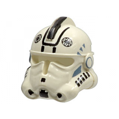 white minifigure headgear helmet sw clone trooper ep.3 pilot pattern