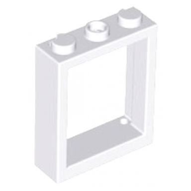 white window 1 x 3 x 3 flat front