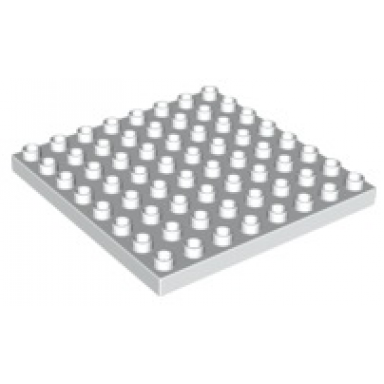 white duplo plate 8 x 8