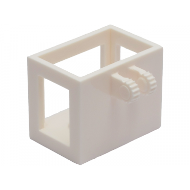 white crane bucket lift basket 2 x 3 x 2 with locking hinge fingers