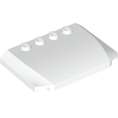 white wedge 4 x 6 x 2 3 triple curved